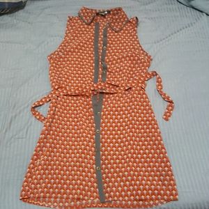 Forever 21 printed button up dress, size Small